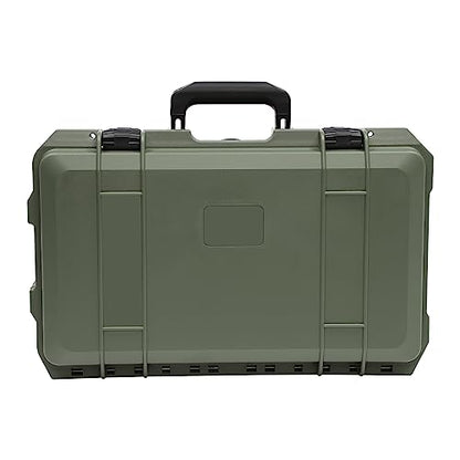 Waterproof Travel Camera Hard Case, 22” x 14” x 9” Camera Large Protective Hard Camera Case with Customizable Foam Large Rolling Lockable Hard Storage Case for Cameras, Drones. (Green) - color: Green