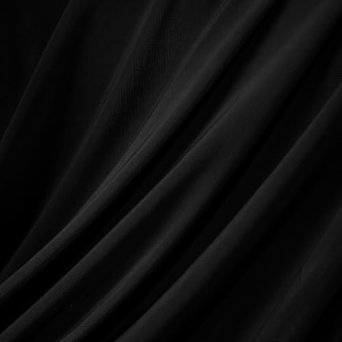 Horbaunal 4-Way Stretch Mesh Fabric by The Yard, Black 2 Yard - color: Black, size: 2 Yards