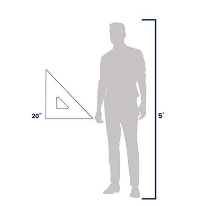 Pacific Arc Drafting Triangle, 20-inch, 45/90 Degrees, Clear Acrylic - color: Clear, size: 20-in, 45/90 degrees