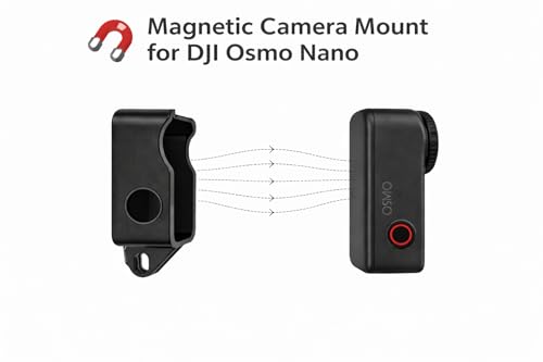 DJI Osmo Nano Compatible Mount, Magnetic, Quick Release, Vertical, Action Camera Mount Interface, Secure Magnetic Retention, for Action Sports, Mountain Biking, Skiing, Motorcycle, Drone.