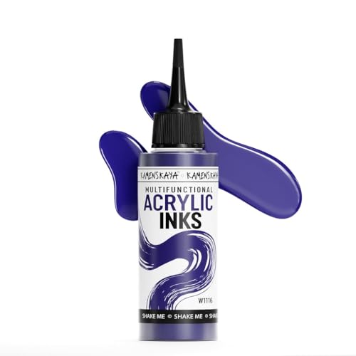 Kamenskaya Acrylic Inks, Purple Acrylic Ink, 3.38 Fl Oz (100 ml) - color: Purple
