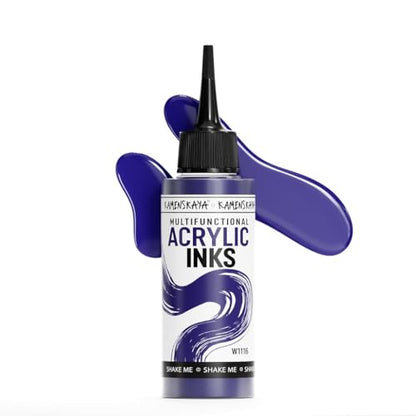Kamenskaya Acrylic Inks, Purple Acrylic Ink, 3.38 Fl Oz (100 ml) - color: Purple