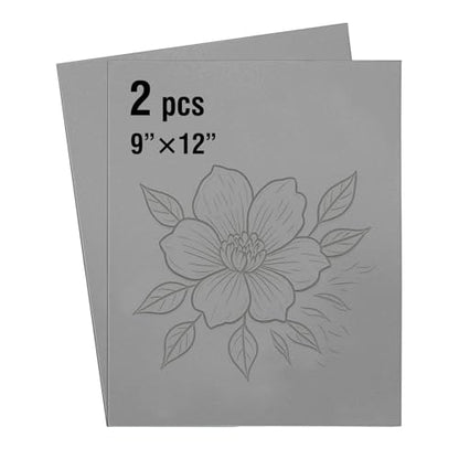 2 Pcs 9x12 Soft Linoleum Carving Block, Linocut Block for Printmaking, Gray - color: Gray, size: 9'' x 12'' 2 Pack