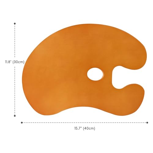 MEEDEN Wood Paint Palette: Artist Wooden Painting Palette - color: Orange
