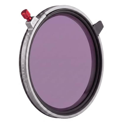 Kase 58mm Variable ND Filter ND1.5-8 Stops + CPL + Black Mist 3-in-1 Lens - size: 58mm filter + 62mm front lens cap