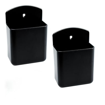 Septe 2Pcs Remote Control Holders Wall Mount, Self Adhesive TV Controller Holder, Wall Pen Holder Storage Box for Home Office (Black) - color: Black,2pcs