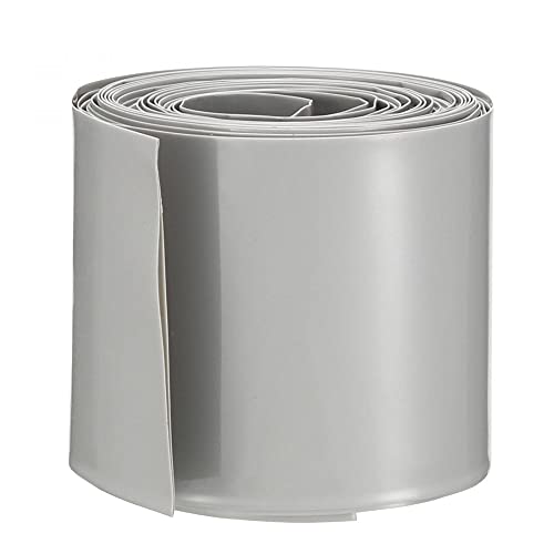 uxcell Battery Wrap PVC Heat Shrink Tubing 50mm Flat Width for 18650 5 Meters Length Grey - color: Gray, size: 50mm