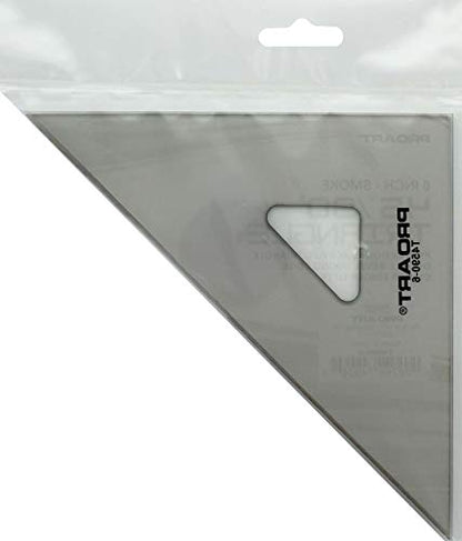Pro Art 6-Inch 45/90-Degree Triangle, Smoke - color: Smoke, size: 6-inch, 45/90 Degrees