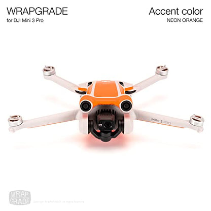 WRAPGRADE Skin Stickers Compatible with DJI Mini 3 Pro | Accent Color (NEON Orange) - color: Neon Orange