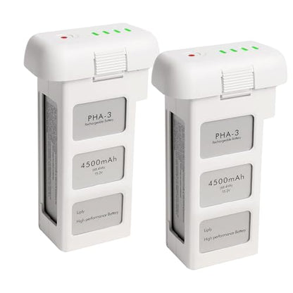 Phantom 3 Battery for DJI, 2 Pack 4500mAh-15.2V Intelligent Flight Battery for DJI Phantom 3/3 Pro/3 Advanced/3 4K/3 SE Drone Replacement - color: 2 pack