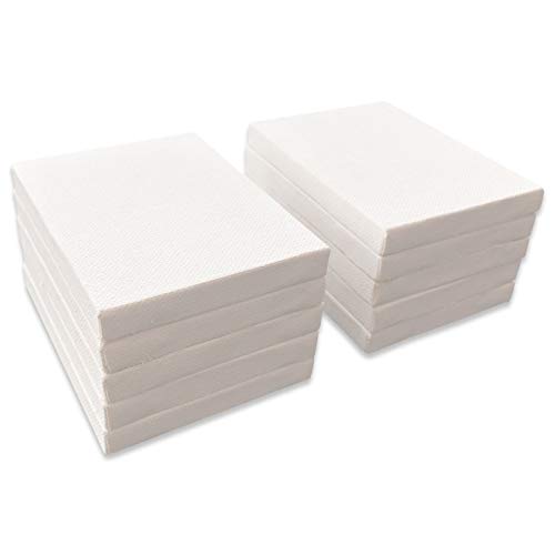 LWR CRAFTS Mini Stretched Canvas 3" X 4" Pack of 10 - size: 3"x4"x10
