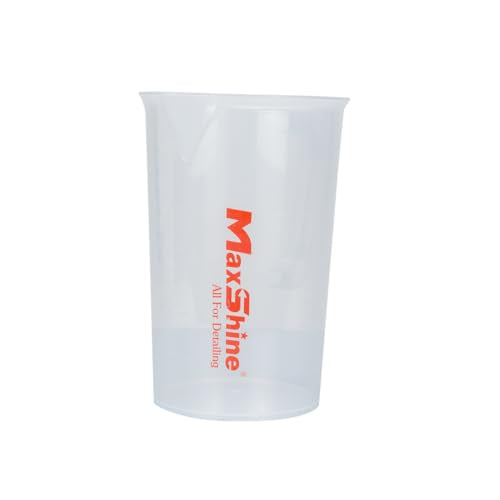 Maxshine Universal Measuring Cup 100ml – Transparent, Chemical-Resistant Polypropylene – High-Accuracy Markings, Easy-Grip Handle – Durable & Reusable for Car Detailing Use - size: 100ml