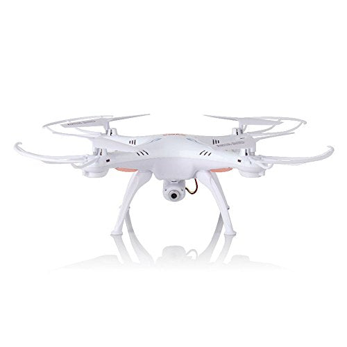 Syma X5SW 4CH 2.4G 6-Axis Gyro Headless Support Mobile Phone Apple IOS Android Wi-Fi Wifi Control FPV HD 0.3MP Camera 360-degree 3D Rolling Mode 2 RTF RC Quadcopter White