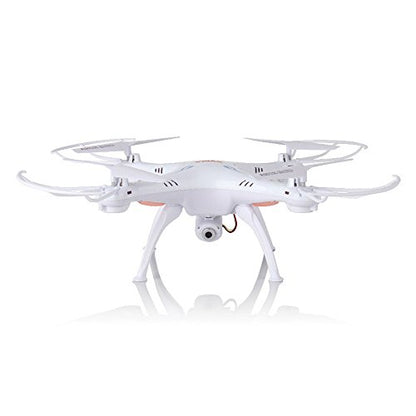 Syma X5SW 4CH 2.4G 6-Axis Gyro Headless Support Mobile Phone Apple IOS Android Wi-Fi Wifi Control FPV HD 0.3MP Camera 360-degree 3D Rolling Mode 2 RTF RC Quadcopter White