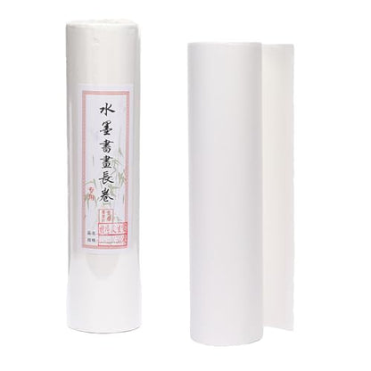 MEGREZ Roll Pack Thicken Chinese Calligraphy Paper - color: White, size: 13.8 in x 65.6 ft