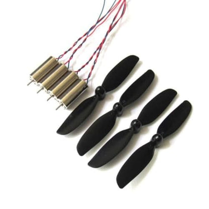 8520 Coreless Brushed Motor Set 53000rpm 8.5x20mm + 75mm CW CCW Propeller