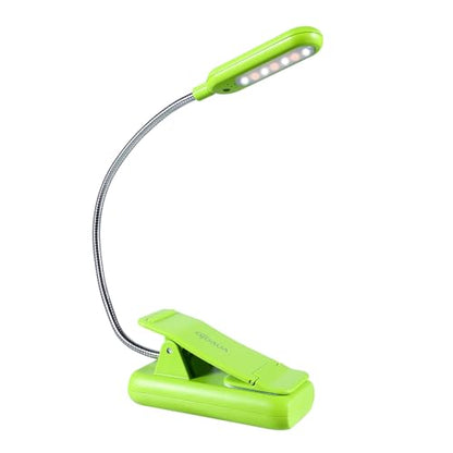 VAVOFO Rechargeable Reading Light, Clip on Book Light for Reading in Bed - color: Neon Green