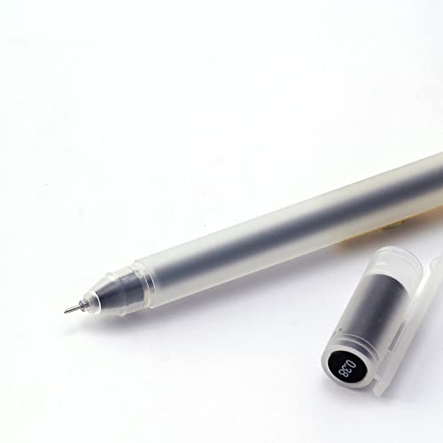 0.38mm Ultra Fine Point Roller Ball Gel Pens,Black Fast Dry Ink - style: 0.38 B
