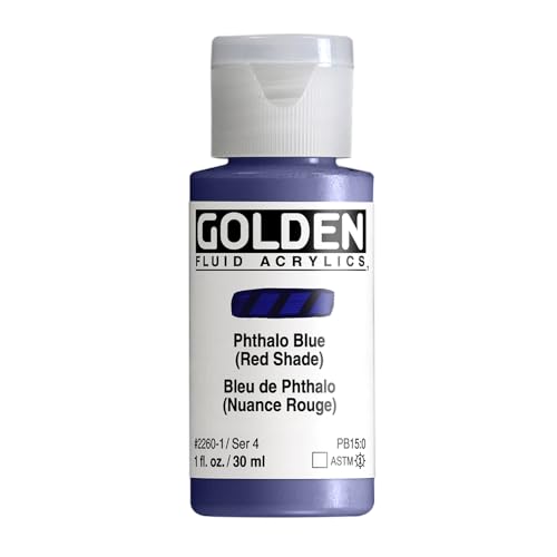 Golden Fluid Acrylics - Phthalo Blue (Red Shade) - 1 oz Bottle