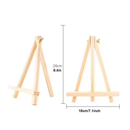 ANDES 9in Wood Tabletop Painting Easels12 Pack, Arts & Crafts Display Stand - style: 12pack