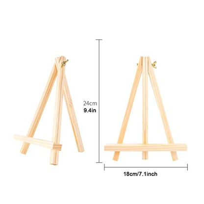 ANDES 9in Wood Tabletop Painting Easels12 Pack, Arts & Crafts Display Stand - style: 12pack