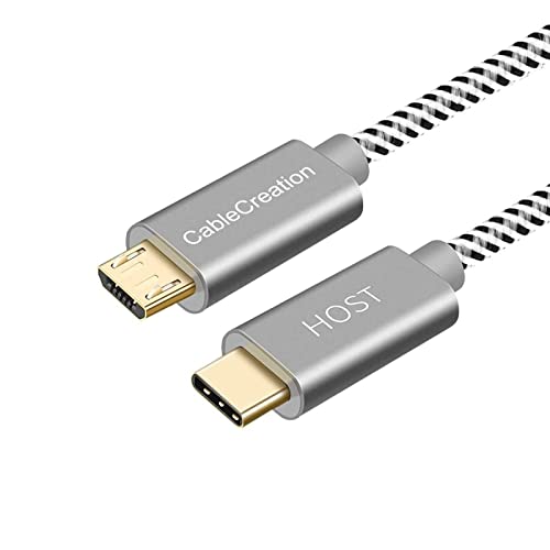 CableCreation Braided USB C to Micro USB Cable, 480Mbps Data, 6.6 FT/ 2M - size: 6.6FT, style: Cotton braided