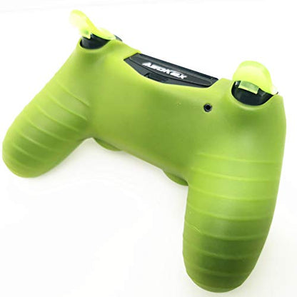 Ps4 Controller Skin Silicone Case Grip Glow in Dark Protective Cover for PS4/slim/Pro Dualshock 4 Controller(Glow Grass Green) - color: Glow Grass Green