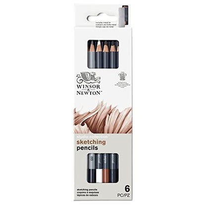 Winsor & Newton Studio Collection, Sketching Pencils, Set of 6 - style: 6 Sketching Pencils