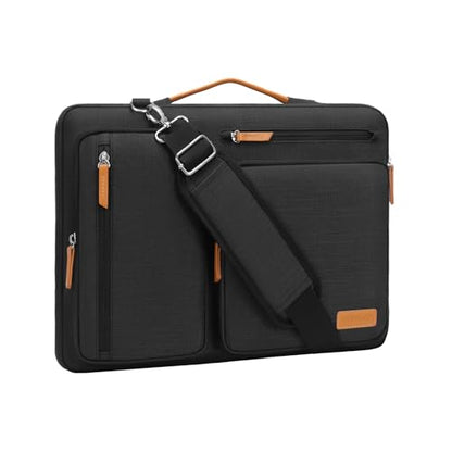 MOSISO 360 Protective Laptop Shoulder Bag, 15-16 inch Computer Bags - color: Black, size: 16 inch