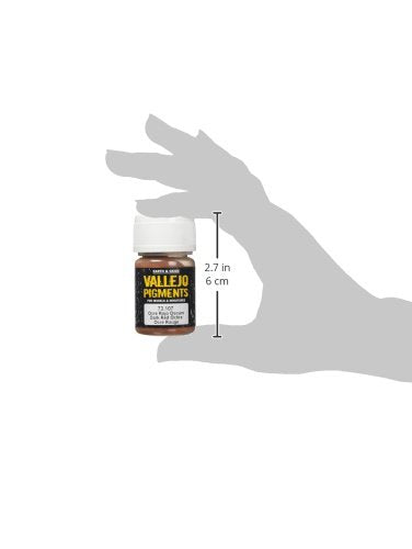Vallejo - Pigment FX Dark Red Ochre, 1.18 Fl. Oz. (35 ml) Pot, Fine Powder Color Pigment for Model Weathering and Hobby Building - style: Dark Red Ochre