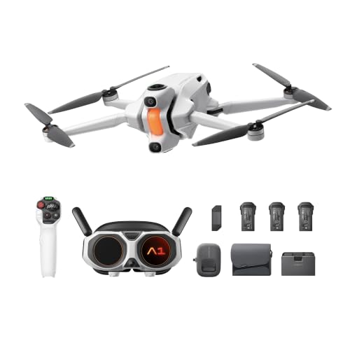 Antigravity A1 Infinity Bundle, 8K 360° Drone with Camera for Adults, Dual Micro-OLED Goggles, 39Mins Per-BAT, Point-to-Fly Motion Control, Deep Track, Auto Return, Auto Edit, Sky Genie, Voice Assistant