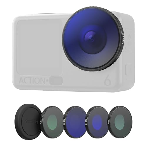SmallRig Threaded Filter Kit for DJI Osmo Action 6 4 Pack - 6036 - style: Threaded Filters: CPL+ND8+ND16+ND32+Lens Cover