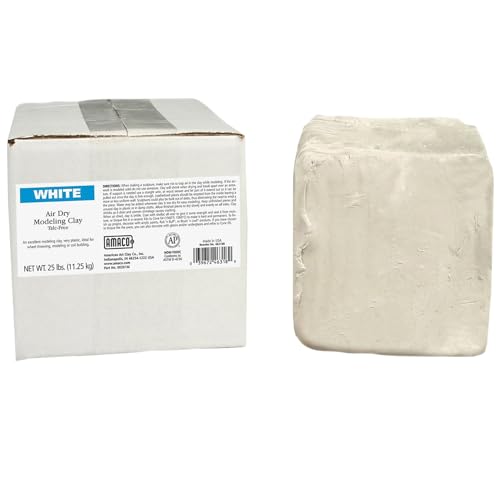 AMACO AMA46318R Air Dry Clay, 25 lbs. , White (Color may vary)