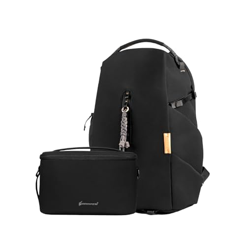 Besnfoto Lightweight Camera Backpack, Anti-Gravity Comfort Photography Backpack, 2-in-1 Removable Camera Insert, Waterproof Everyday Bag - color: Black, size: Large