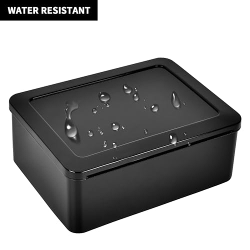 ALCYON Battery Organizer Storage Box, Garage Case Holder for 24* AA, 30* AAA Batteries (Bag Not Include Batteries Pack)-Black - color: black