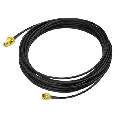 Superbat SMA Male to SMA Female Bulkhead Mount Antenna Extension Cable 5m - size: 16.4ft
