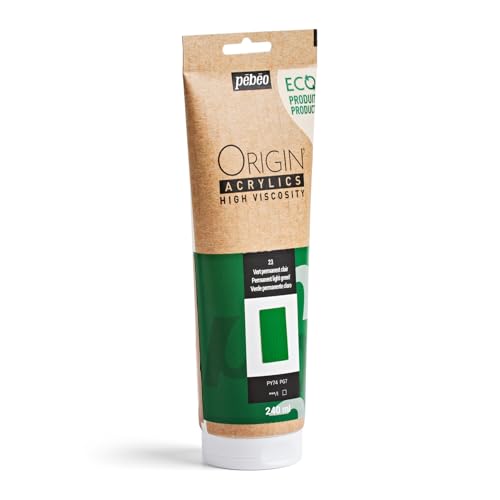 PEBEO Origin 240ml Acrylic Paint, Permanent Light Green - color: Permanent Light Green