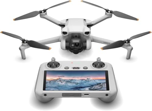 DJI Mini 3 Drone with DJI RC Screen remote Kit Camera Drone Bundle, with 128 GB SD, 3.0 USB Card Reader, Landing Pad, Backpack, Strobe lights and More
