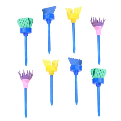 Lurrose 8Pcs Paint Sponges for Kids, Sponge Paint Brushes for Art Crafts