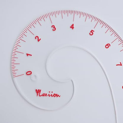 YLaziion 12-Inch 3mm Acrylic French Curve Ruler for Sewing & Pattern Making - style: 12" Comma Shape Ruler