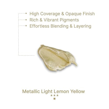 Gouache Metallic Light Lemon Yellow Refills (50ml/1.7oz)|Intense Pigments, Easy Color Refill (2 pcs.)