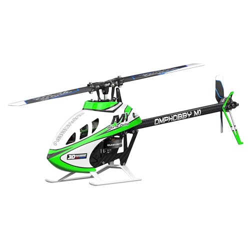 OMPHOBBY M1 V3 PRO 100 Class Size Mini 3D RC Helicopter BNF, 6CH Direct Drive with Built-in ELRS Receiver & OFS3+ Flight Control, Brushless Motor, 2S LiHV Battery No Controller Green - color: Green