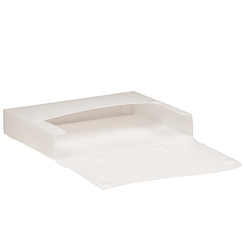 JAM PAPER Plastic Portfolio with 2-Button Waved Snap Closure - 12 x 9 1/2 x 2 - Clear - Sold Individually - color: Clear, size: 12" x 9 1/2" x 2"