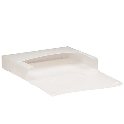 JAM PAPER Plastic Portfolio with 2-Button Waved Snap Closure - 12 x 9 1/2 x 2 - Clear - Sold Individually - color: Clear, size: 12" x 9 1/2" x 2"