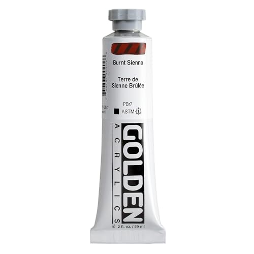 Golden Heavy Body Acrylic Paint, 2-Ounce, Burnt Sienna - color: Burnt Sienna, size: 2 Fl Oz (Pack of 1)