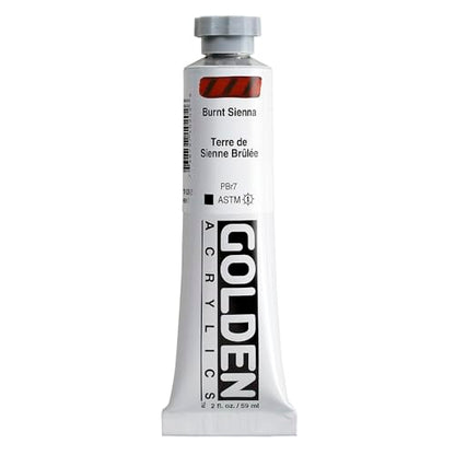 Golden Heavy Body Acrylic Paint, 2-Ounce, Burnt Sienna - color: Burnt Sienna, size: 2 Fl Oz (Pack of 1)