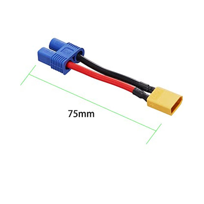 XT30 Male to EC3 Female Connector Adapter,XT30-EC3 Extension Cable - size: XT30 Male-EC3 Female