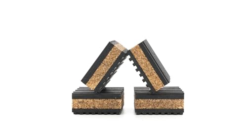 Sound Isolation Pads. Cork Pads for Turntables to Reduce Vibration & Skipping (1" Pack of 4) - size: 1" 4-PACK