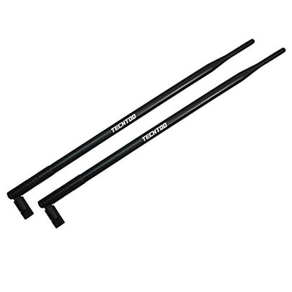 TECHTOO 9dBi Omni WiFi Antenna with RP-SMA Connector for Wireless Network Router/USB Adapter/PCI PCIe Cards/IP Camera/Wireless Range Extender(2-Pack) - color: RP-SMA Plug 2Pack