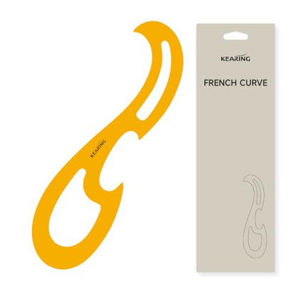 KEARING 42cm Large French Curve Ruler - Flexible Orange Sewing Template - style: 1312